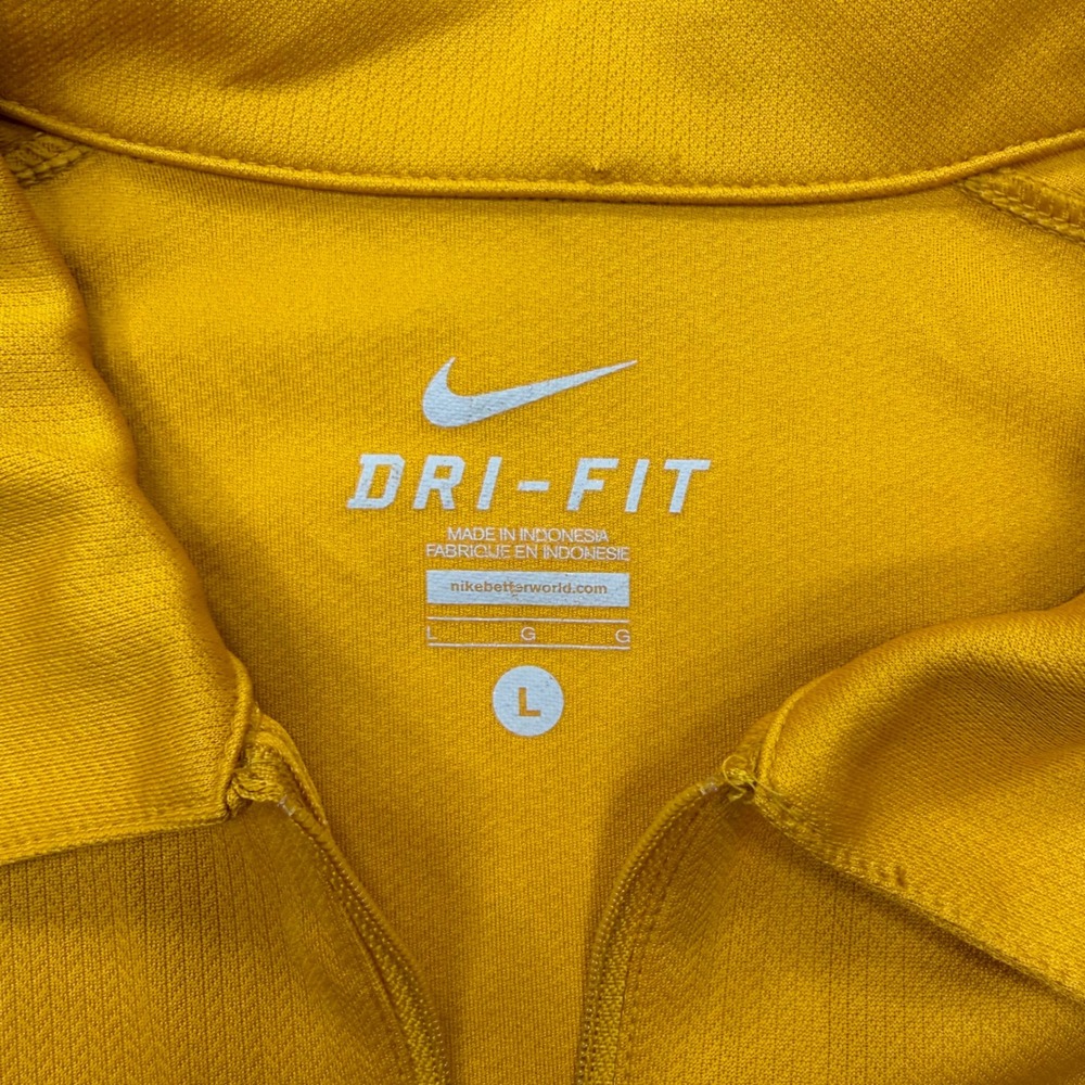 Nike Mizzou Tigers Dri-FIT Quarter Zip Polo Shirt Mens Large Gold 513973-715 NWT - Picture 3 of 10
